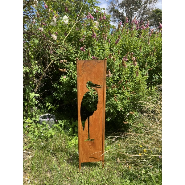 Panel ogrodowy parawan dekoracyjny metal patyna 120cm CZAPLA / ŻURAW